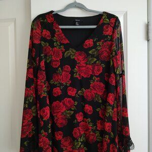GORGEOUS red floral mini dress